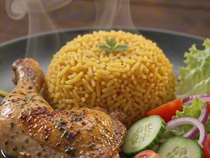Turmeric Rice & Grilled Chicken
